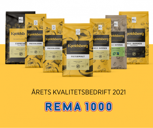 Kjeldsberg Kaffe er kåret til Årets Kvalitetsbedrift 2021 av Rema 1000